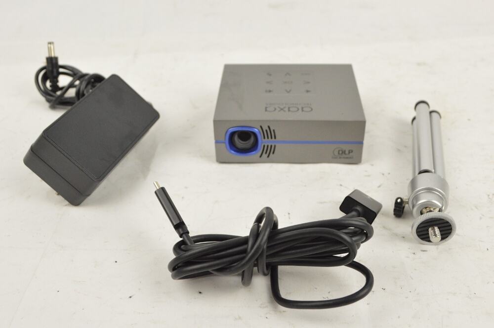 Aaxa Technologies P8 Smart Led Dlp Mini Projector w/ Power Adapter Tripod